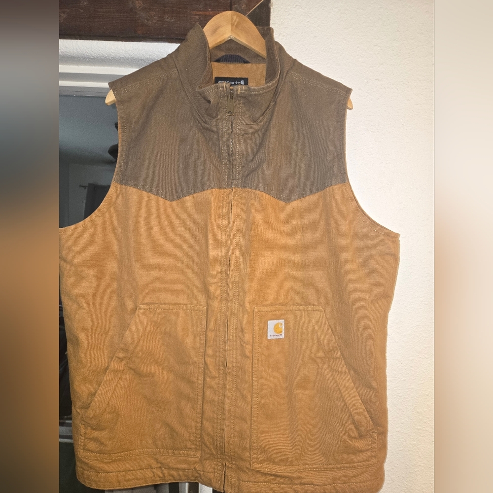 Carhartt Men's Tan and Brown Vest